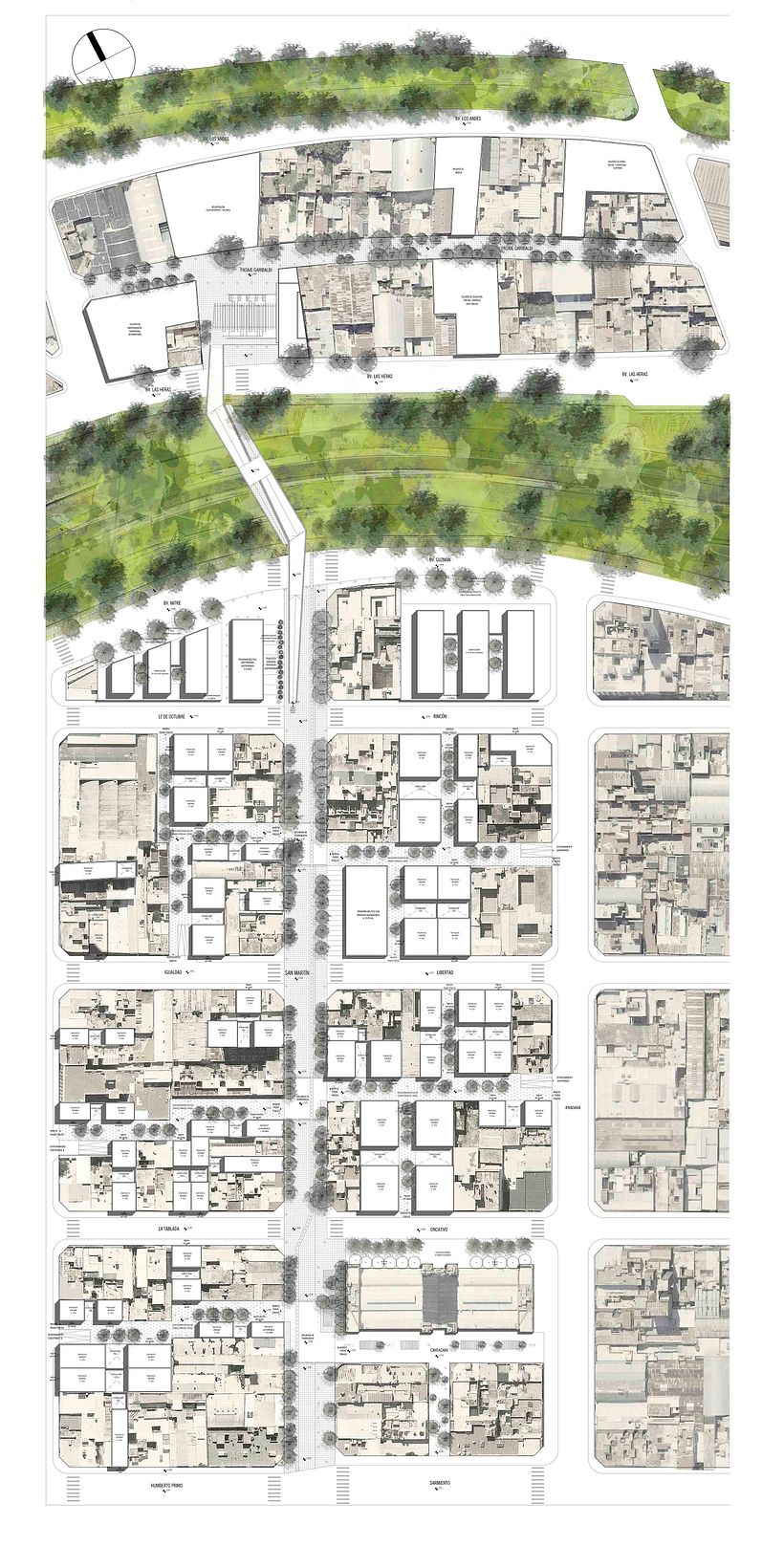 Planimetría escala 1.500. Proyecto de investigación, Córdoba, Argentina.