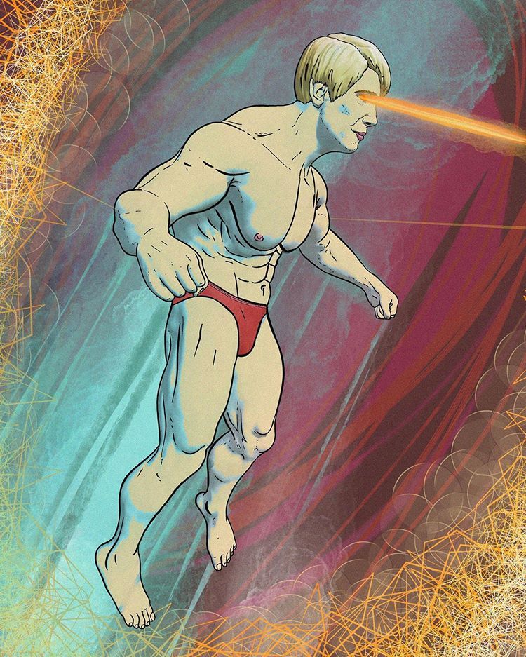 Ilustración Super Heroe -1