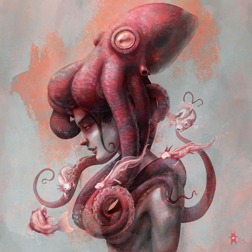 Sweet and Salty. Ilustración final en Procreate.