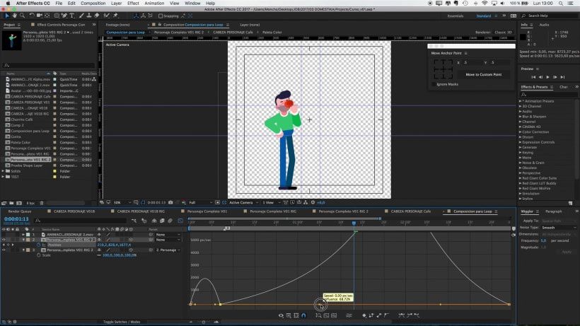 Editando a velocidade de movimento do loop