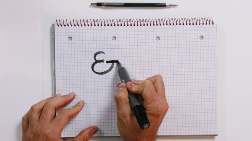 See how the E and T make the ampersand