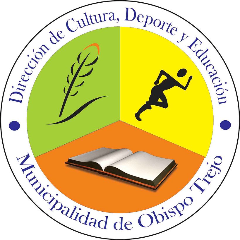 Logotipo Dirección de Cultura, Deporte y Educación, Obispo Trejo, Córdoba, Argentina.