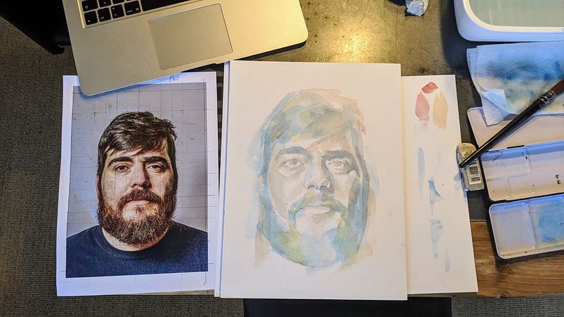 Mi Proyecto del curso: Retrato artístico en acuarela 3
