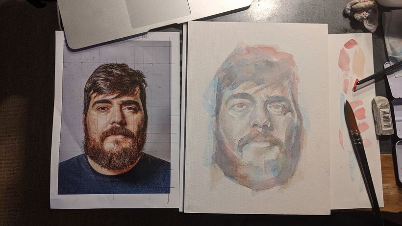 Mi Proyecto del curso: Retrato artístico en acuarela 4