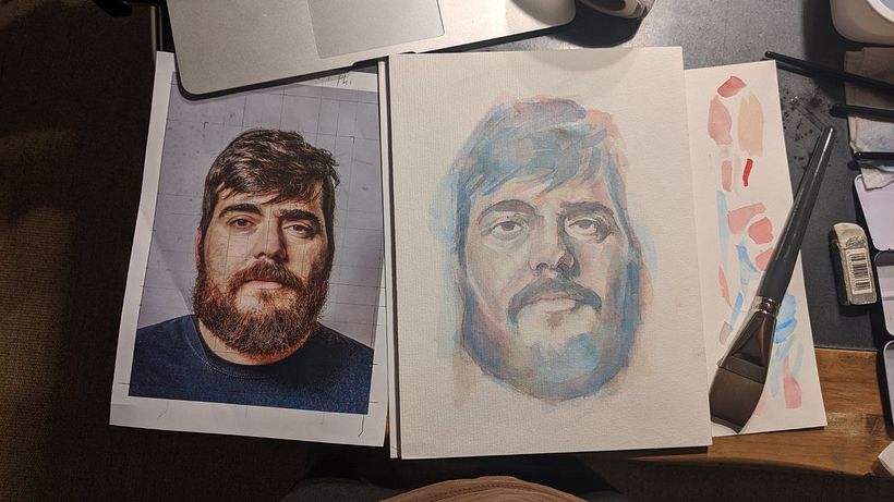 Mi Proyecto del curso: Retrato artístico en acuarela 5