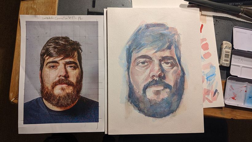 Mi Proyecto del curso: Retrato artístico en acuarela 7