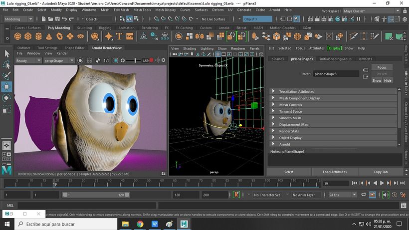 Hypershade, UVs, Textura 2