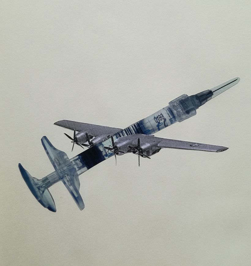 Turismo sanitario. Primer collage y prueba a reacción.