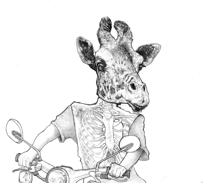 Empieza el Proyecto; en este caso, para el diseño promocional del disco "Corazón de Jirafa"... Momento de coger el lápiz