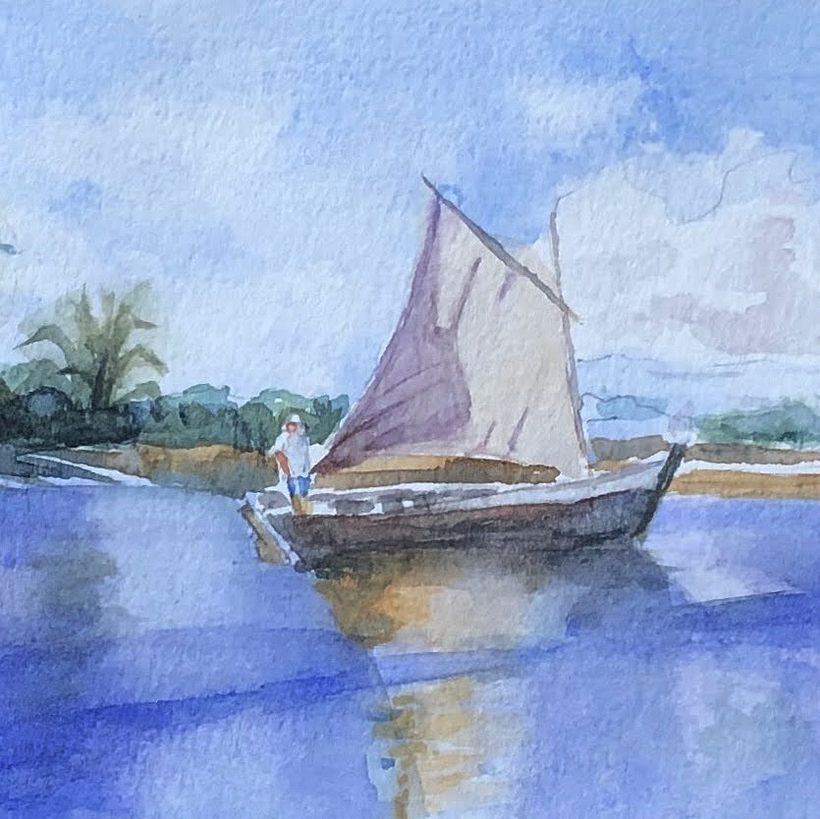 Embarcação de pescador na Bahia - Brasil