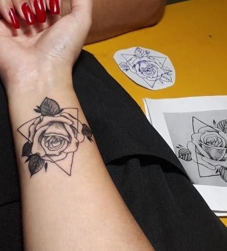 Dibujo original, stencil y el tattoo