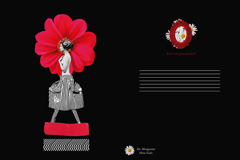 Postal inspirada en Gabriela Mendez