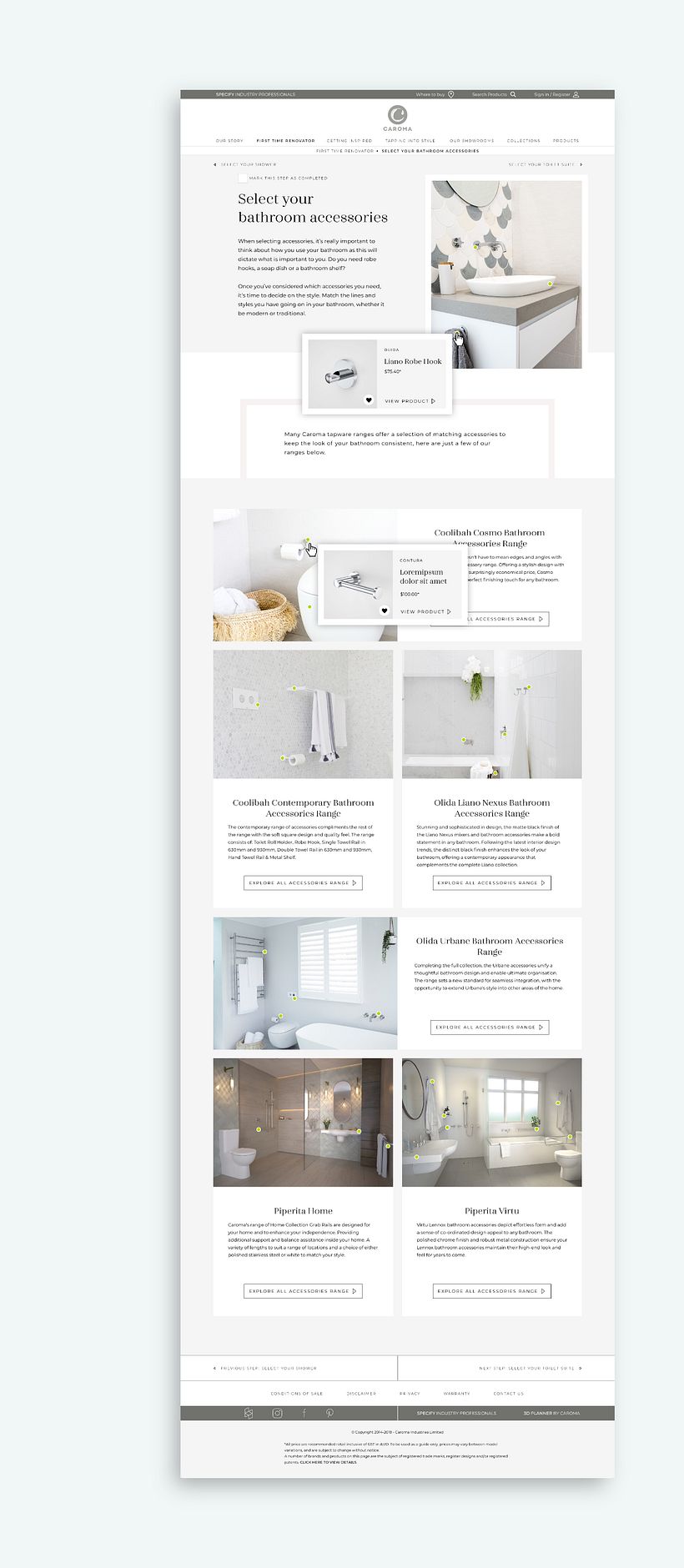 Caroma Australia . Website 9