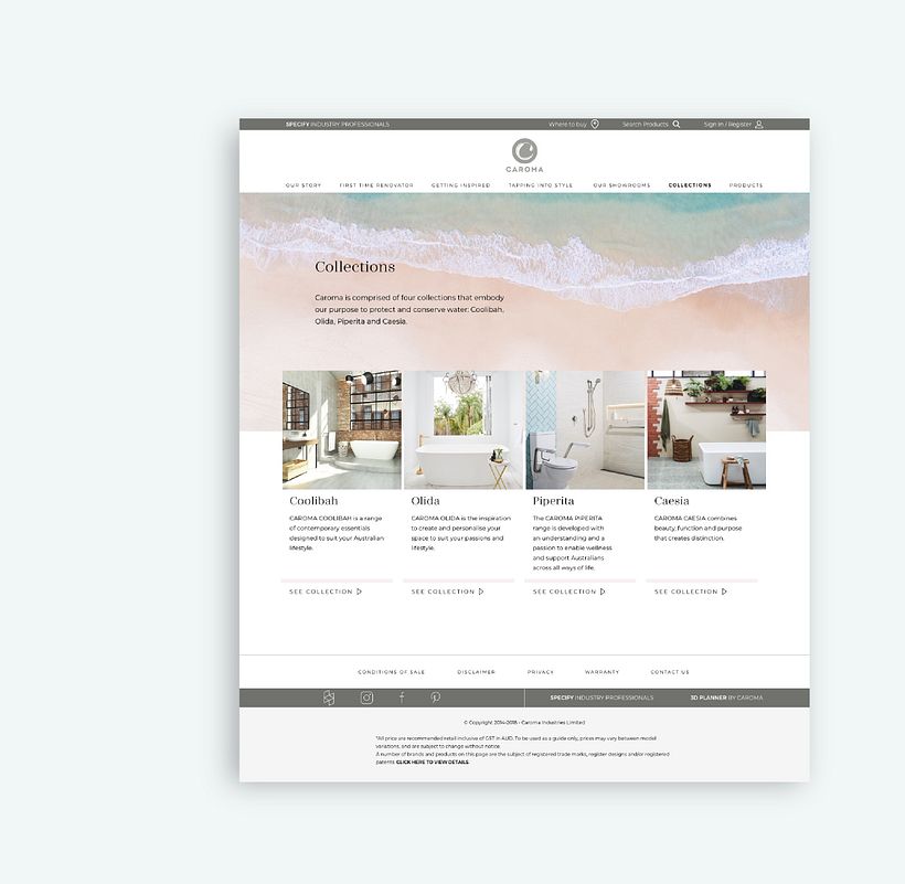 Caroma Australia . Website 11