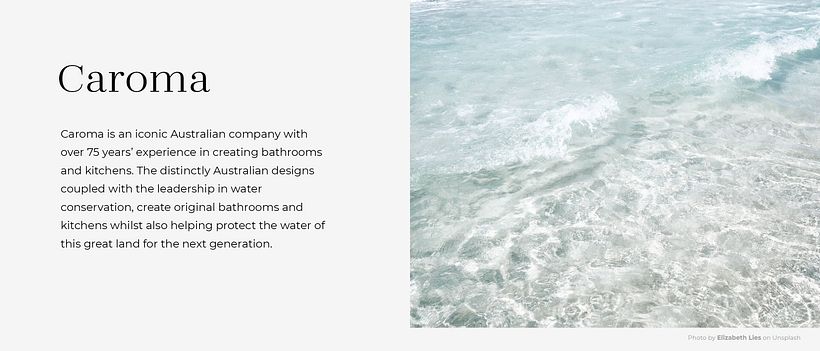 Caroma Australia . Website 1