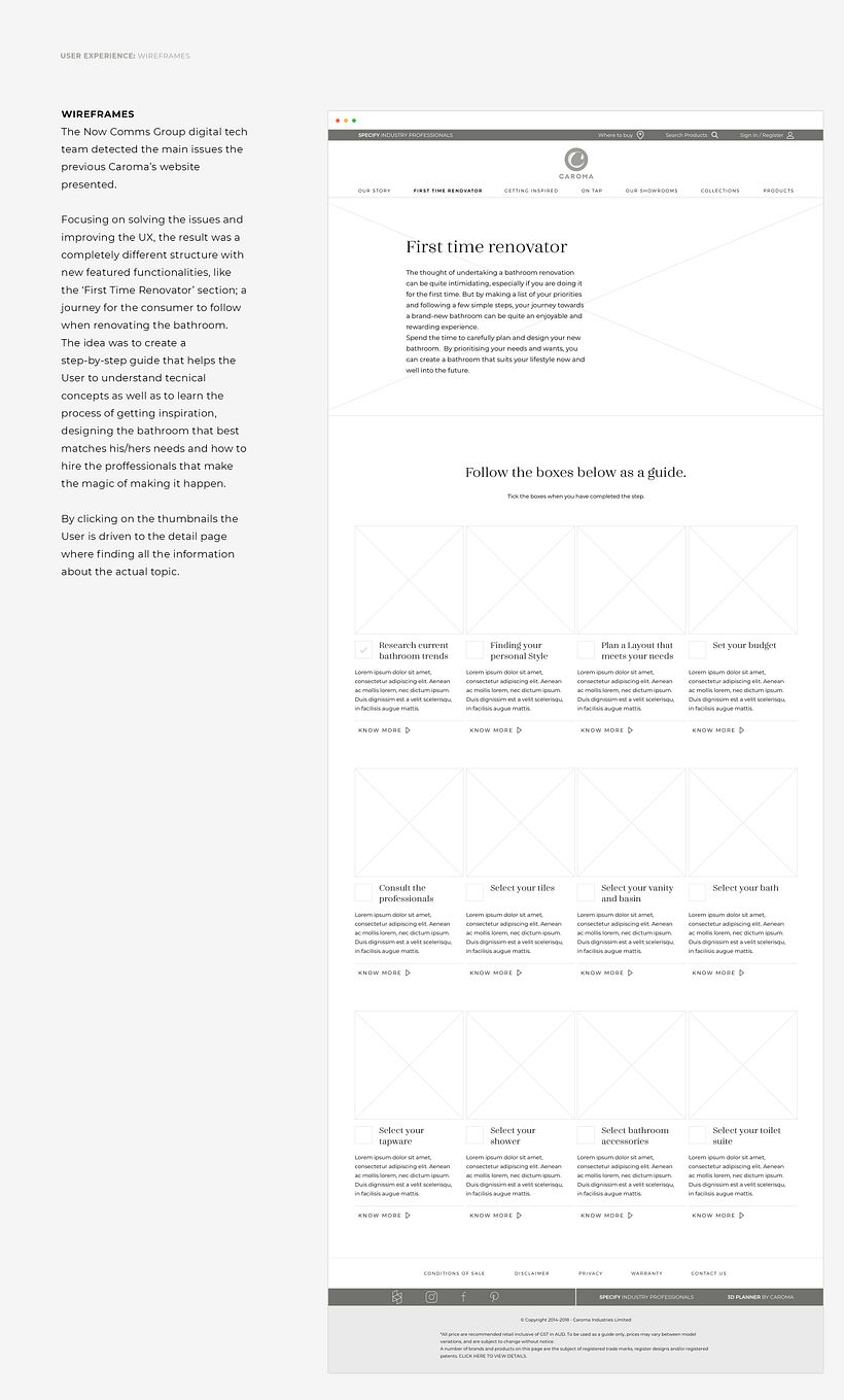 Caroma Australia . Website 6