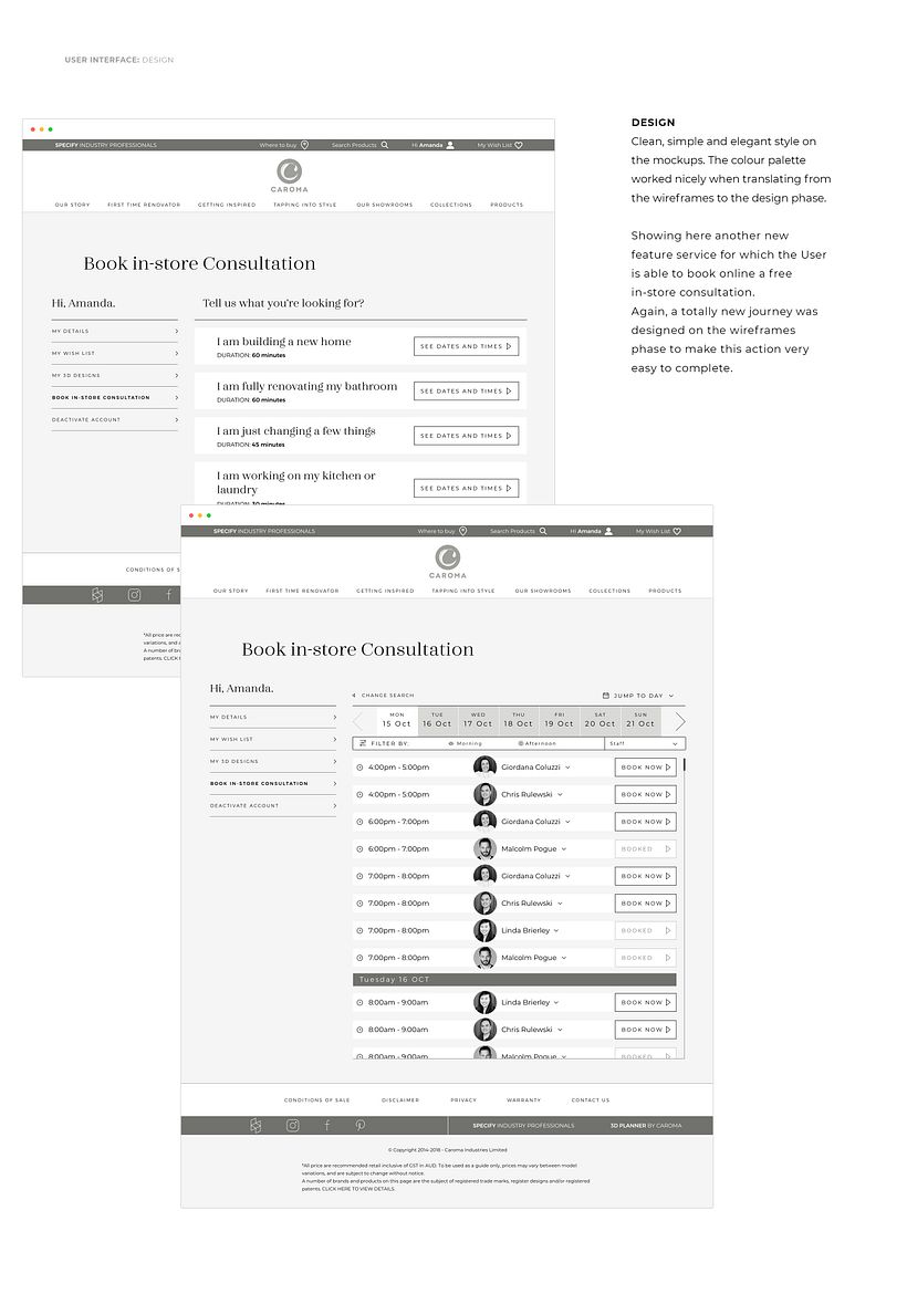 Caroma Australia . Website 7