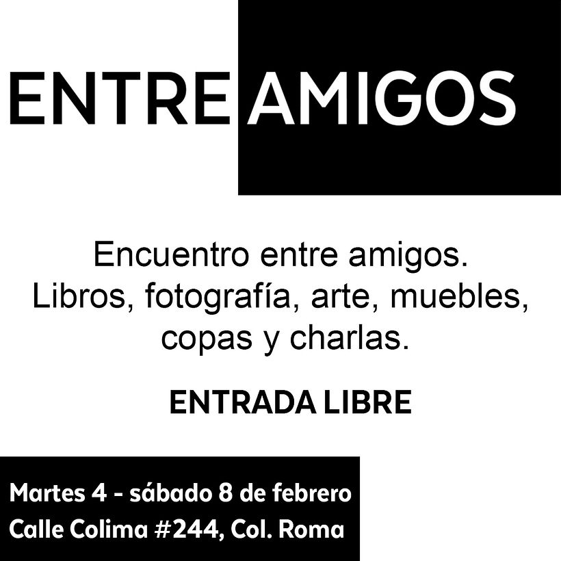 Cartel del evento Entre Amigos