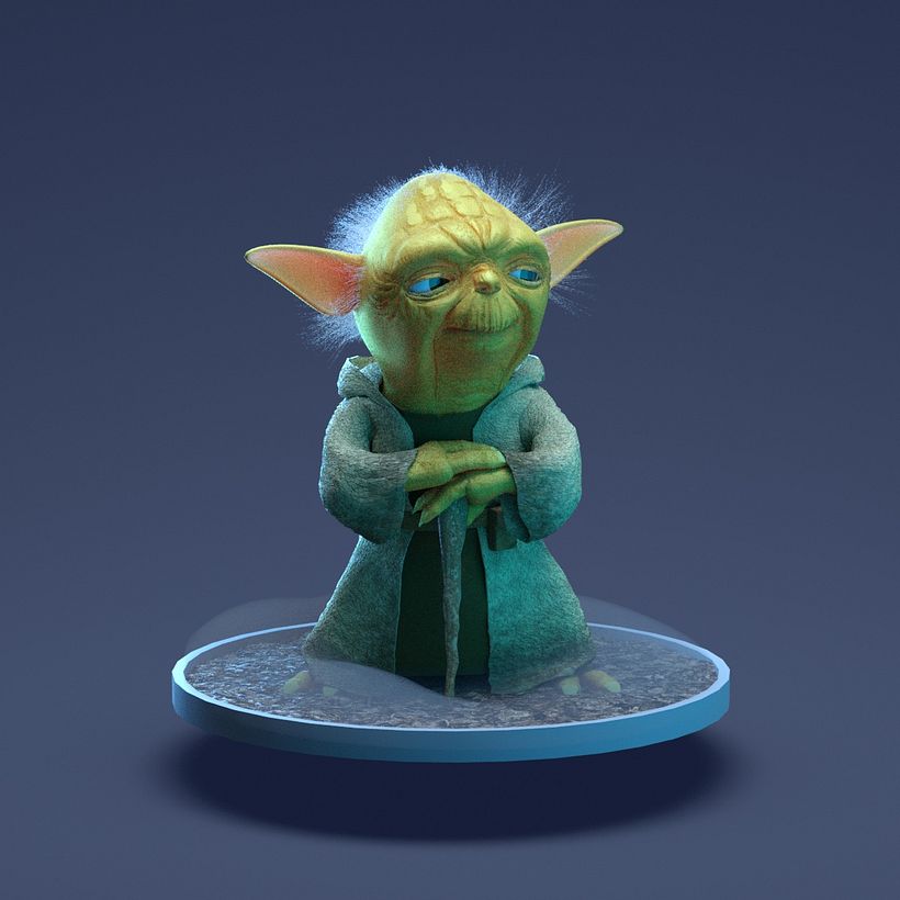 3D Yoda, 3DMax y renderizado con Arnold.