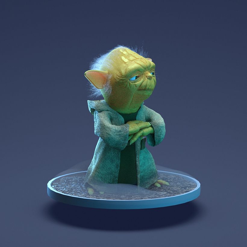 3D Yoda, 3DMax y renderizado con Arnold.
