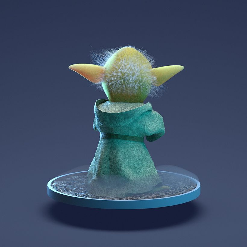 3D Yoda, 3DMax y renderizado con Arnold.