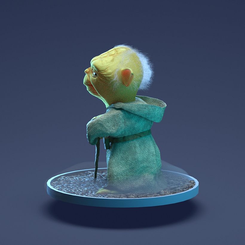 3D Yoda, 3DMax y renderizado con Arnold.