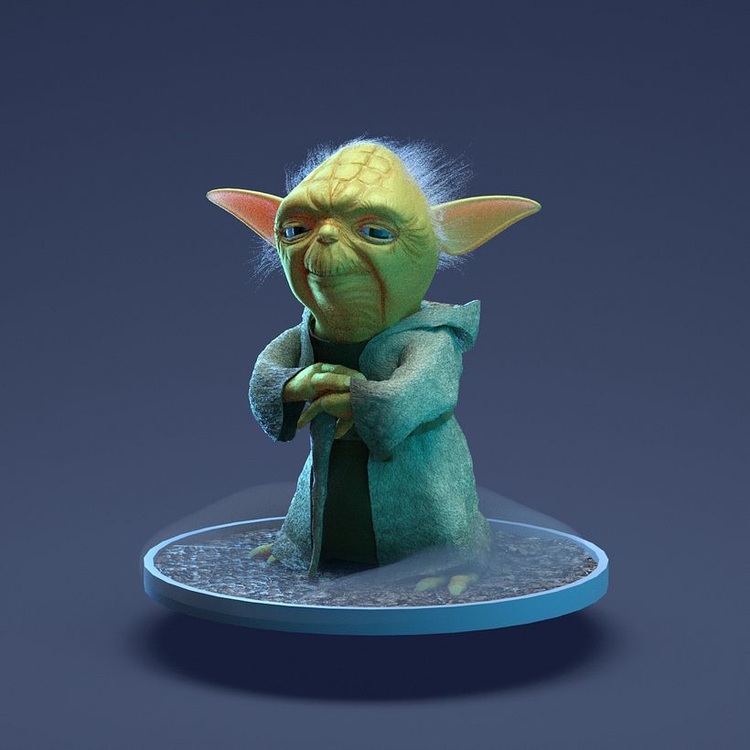 3D Yoda, 3DMax y renderizado con Arnold.