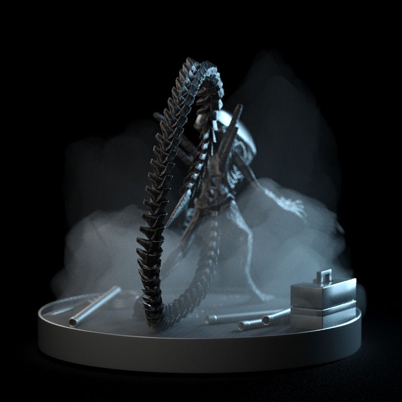 Alien 3D. 3DMax & Arnold