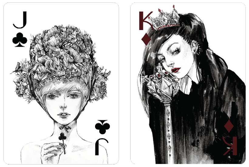 Fashion Playing Cards - Ilustración tradicional