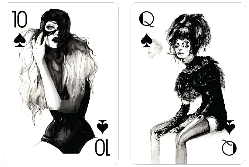 Fashion Playing Cards - Ilustración tradicional