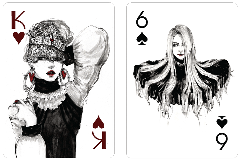 Fashion Playing Cards - Ilustración tradicional