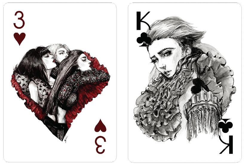 Fashion Playing Cards - Ilustración tradicional