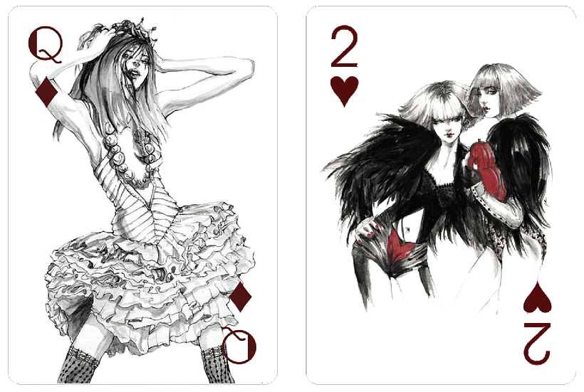 Fashion Playing Cards - Ilustración tradicional