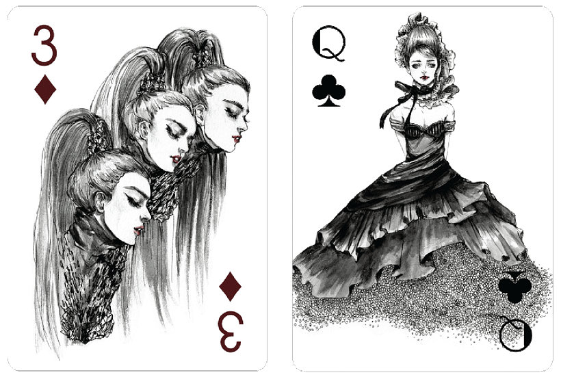 Fashion Playing Cards - Ilustración tradicional