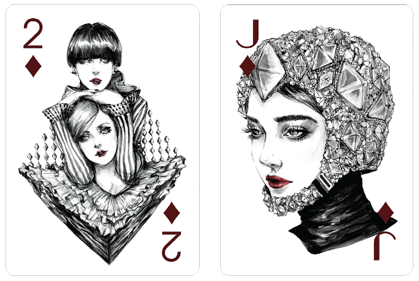 Fashion Playing Cards - Ilustración tradicional
