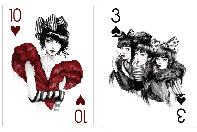 Fashion Playing Cards - Ilustración tradicional