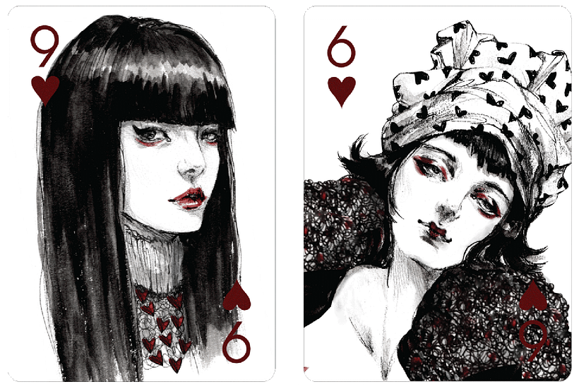 Fashion Playing Cards - Ilustración tradicional