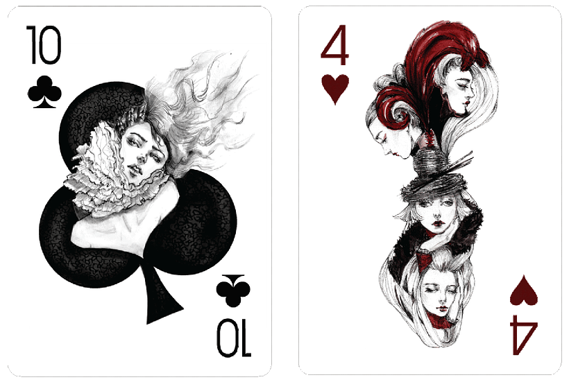 Fashion Playing Cards - Ilustración tradicional