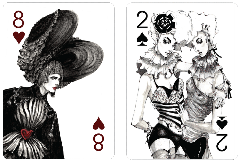 Fashion Playing Cards - Ilustración tradicional