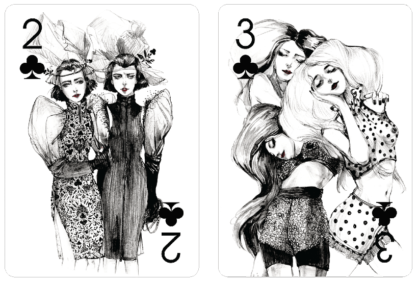 Fashion Playing Cards - Ilustración tradicional