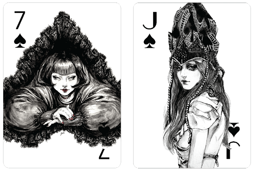 Fashion Playing Cards - Ilustración tradicional