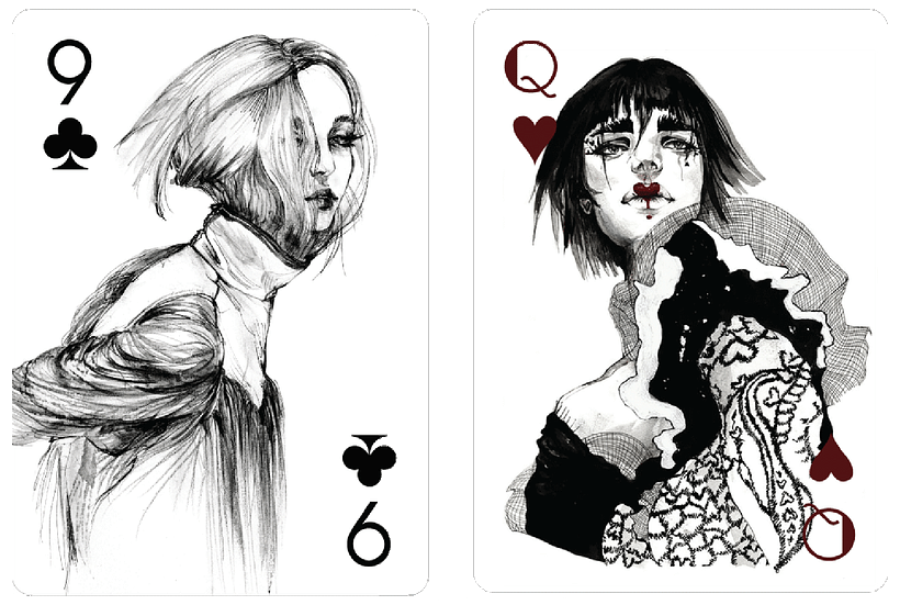Fashion Playing Cards - Ilustración tradicional