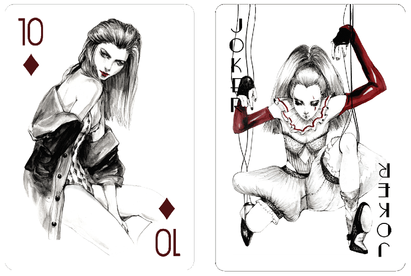 Fashion Playing Cards - Ilustración tradicional