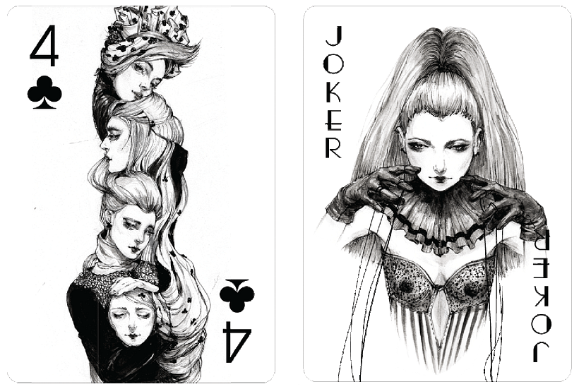 Fashion Playing Cards - Ilustración tradicional