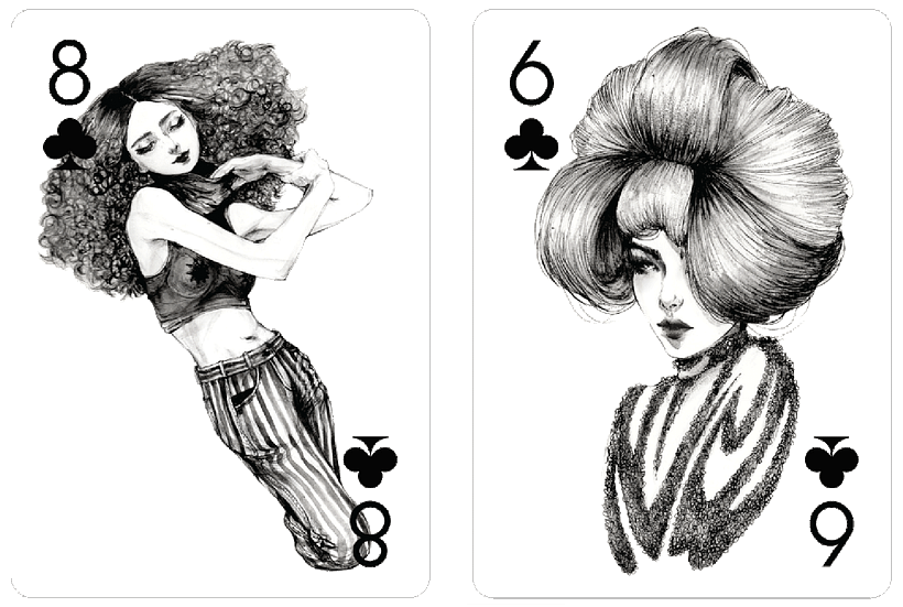 Fashion Playing Cards - Ilustración tradicional