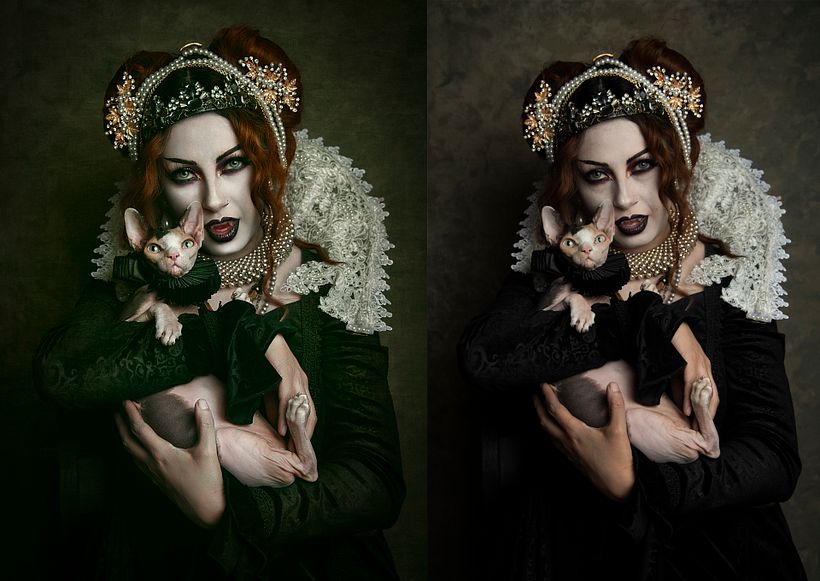 Ostara nuevamente y su elegante gorguera negra!