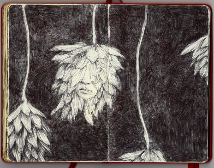 1 moleskine sketchbook + 23 bic pens 9