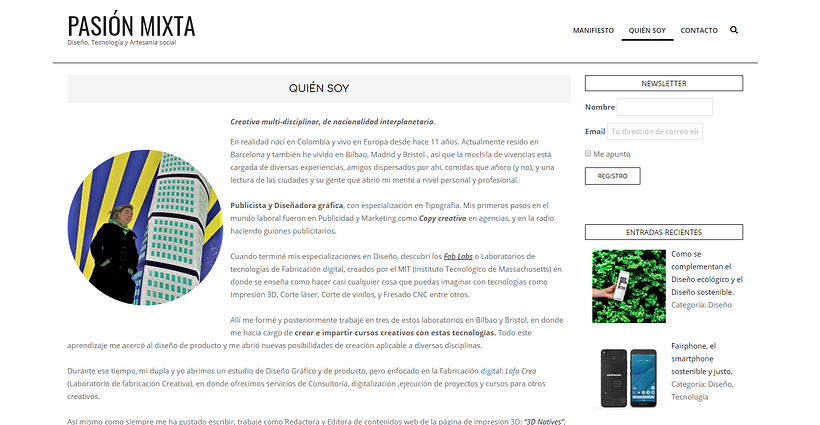 Creación de una web profesional con WordPress: Pasión mixta 3