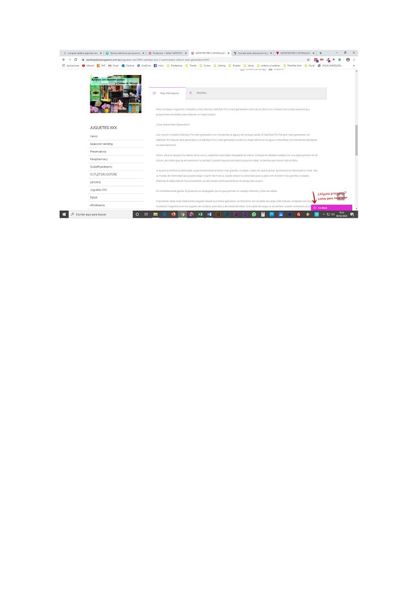 Descripción larga producto.Prestashop 1