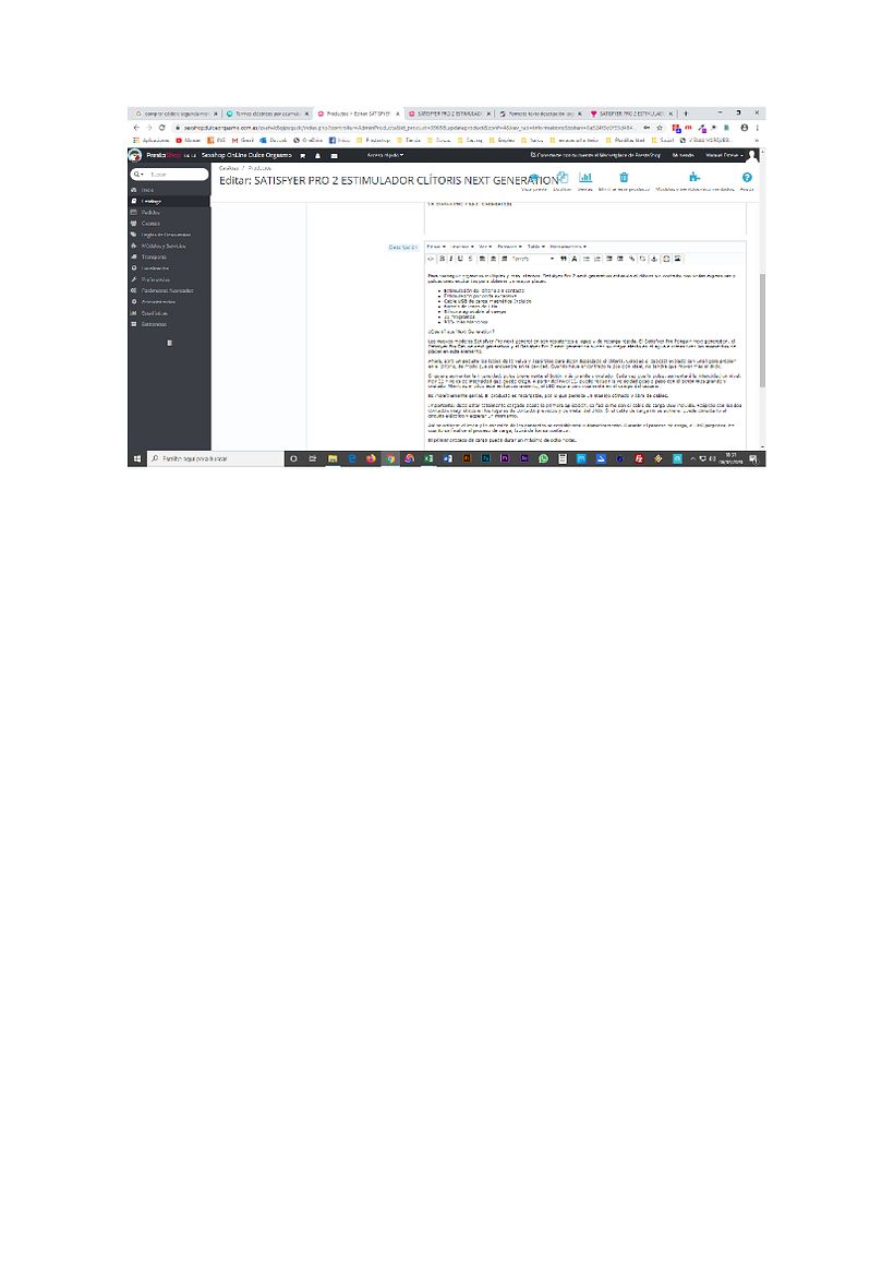 Descripción larga producto.Prestashop 2
